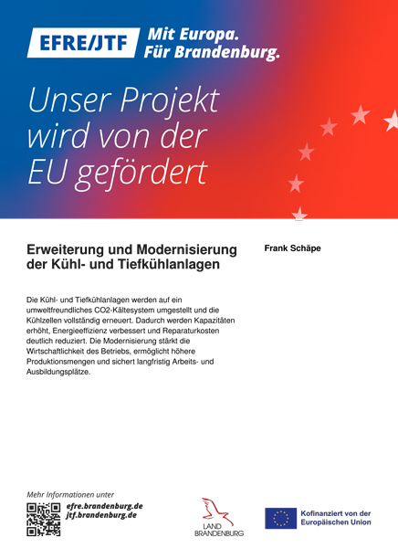 EFRE - Erweiterung und Modernisierung der Kühl- und Tiefkühlanlagen